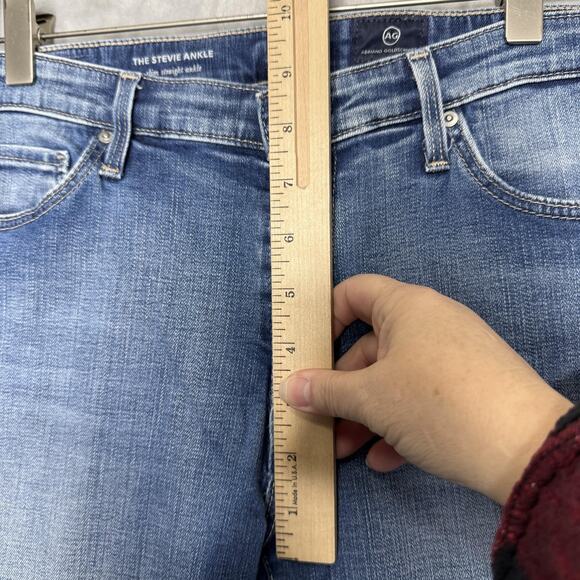 AG Adriano Goldschmied Stevie Ankle Jeans Womens 28R Blue Slim Straight Denim - Picture 10 of 12